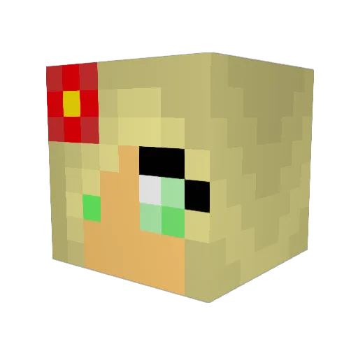 EllenPrado Minecraft avatar head, 3D render