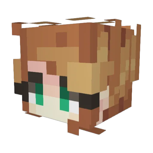 Ellen_Musik Minecraft avatar head, 3D render