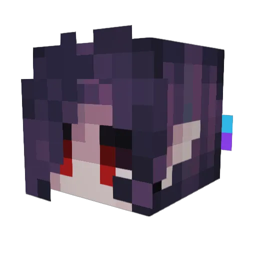 EllendariKumori Minecraft avatar head, 3D render