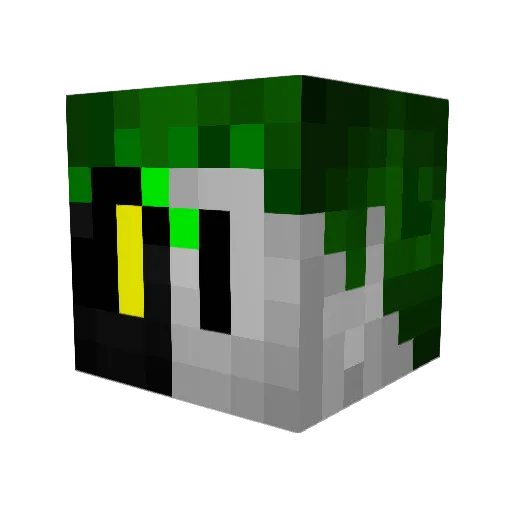 Ellendian Minecraft avatar head, 3D render