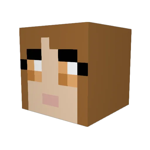 Ellendogz Minecraft avatar head, 3D render