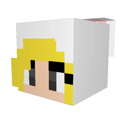 Ellenigma Minecraft avatar head, 3D render