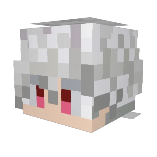 Ellerdias Minecraft avatar head, 3D render