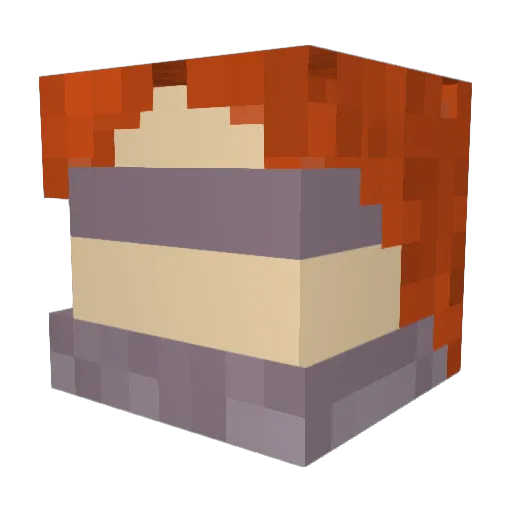 Elleroy Minecraft avatar head, 3D render