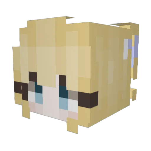 Ellesage Minecraft avatar head, 3D render