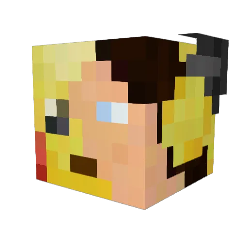 Ellextreme Minecraft avatar head, 3D render