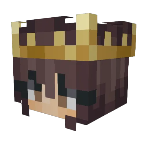 Ellfey Minecraft avatar head, 3D render