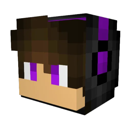 Elli100 Minecraft avatar head, 3D render