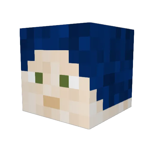 Elli42 Minecraft avatar head, 3D render
