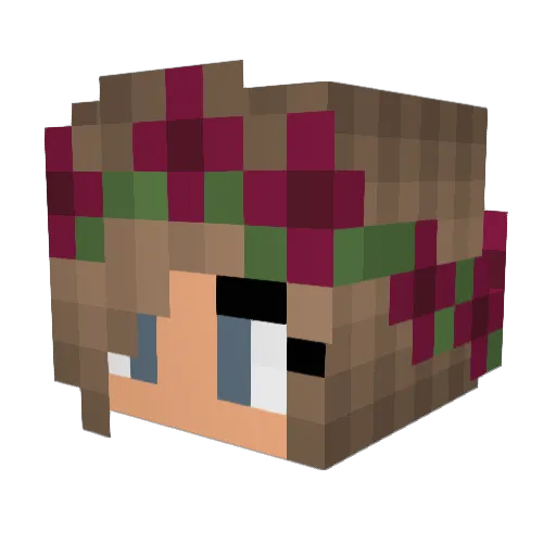 ElliCat Minecraft avatar head, 3D render
