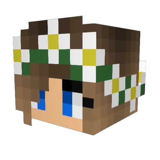 ElliMarij Minecraft avatar head, 3D render