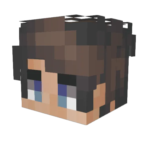 ElliSummers Minecraft avatar head, 3D render