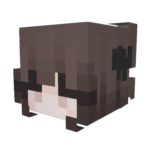 Elliaen Minecraft avatar head, 3D render