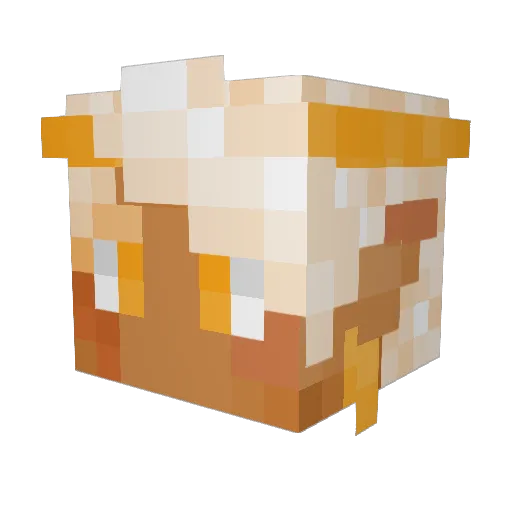 Ellian Minecraft avatar head, 3D render