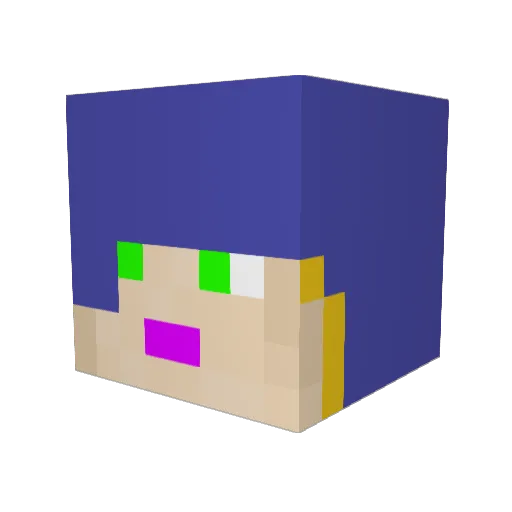 EllianCarlos Minecraft avatar head, 3D render