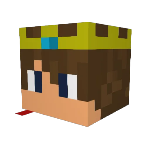 Elliarto Minecraft avatar head, 3D render