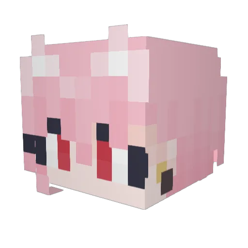 Ellie0000 Minecraft avatar head, 3D render
