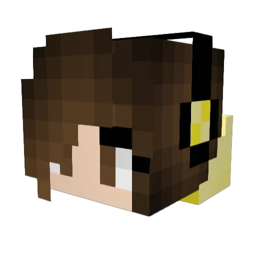 Ellie1912 Minecraft avatar head, 3D render