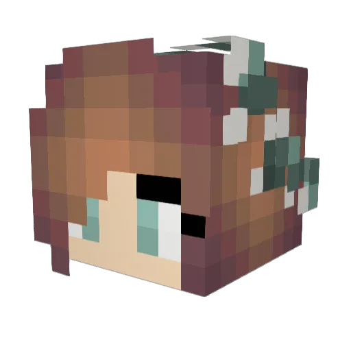 Ellie2098 Minecraft avatar head, 3D render