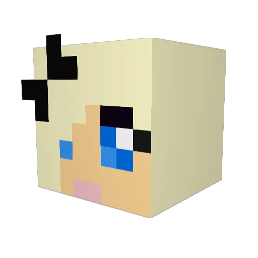Ellie399 Minecraft avatar head, 3D render