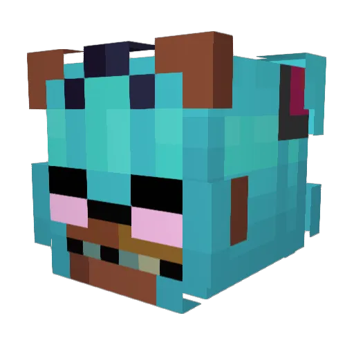 EllieAphrodite Minecraft avatar head, 3D render