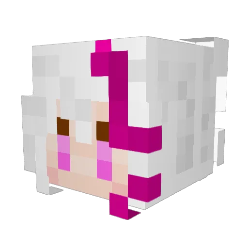 EllieAries Minecraft avatar head, 3D render