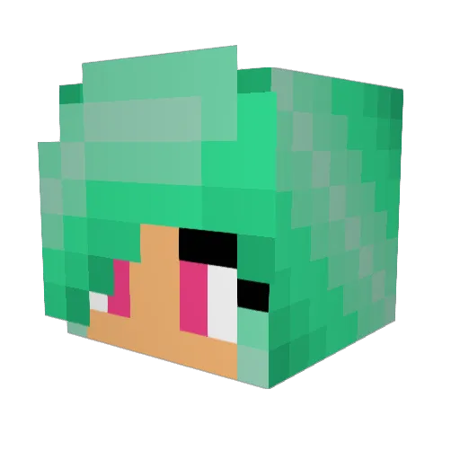 EllieBean1 Minecraft avatar head, 3D render