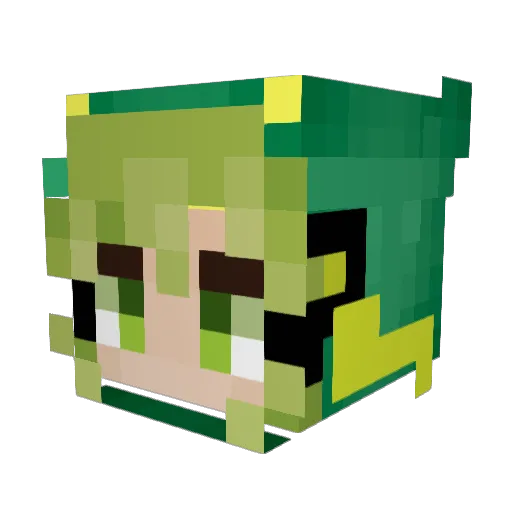 EllieChanted Minecraft avatar head, 3D render