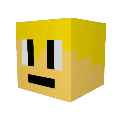 EllieDeDog Minecraft avatar head, 3D render