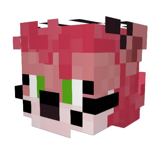 EllieDee3 Minecraft avatar head, 3D render