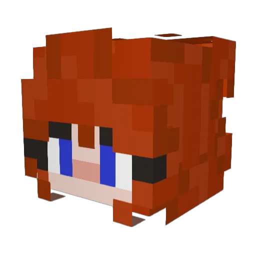 EllieDoot Minecraft avatar head, 3D render