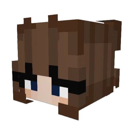 EllieIsWaiting Minecraft avatar head, 3D render