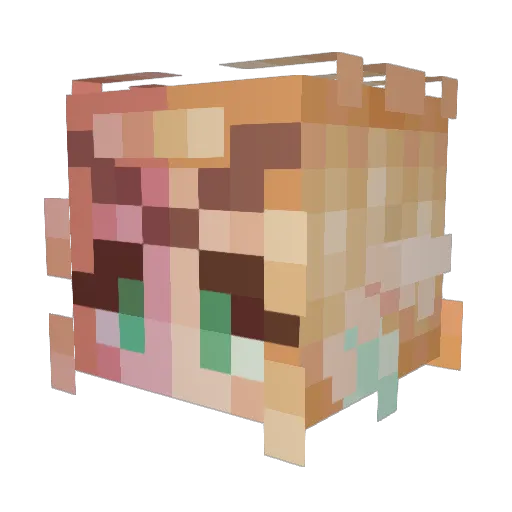 EllieJam Minecraft avatar head, 3D render