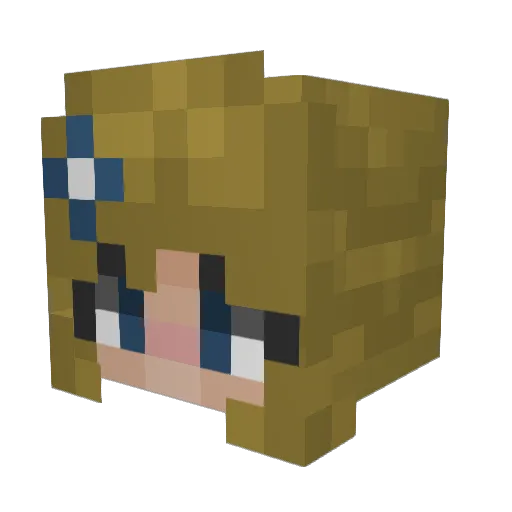 EllieLouu Minecraft avatar head, 3D render