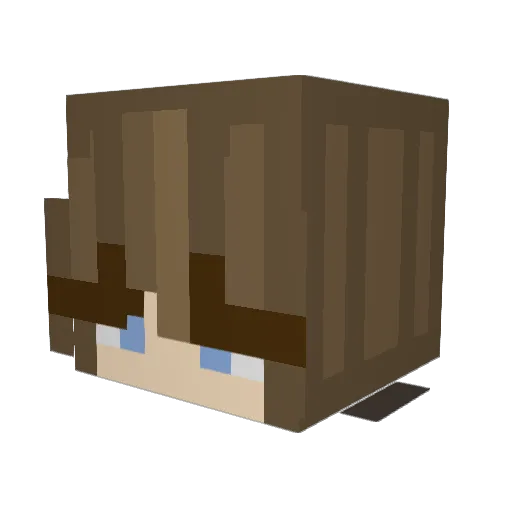 EllieMonty2003 Minecraft avatar head, 3D render