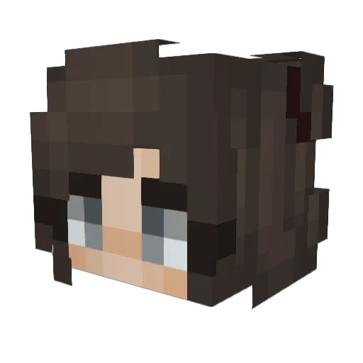 EllieOMG_YT Minecraft avatar head, 3D render