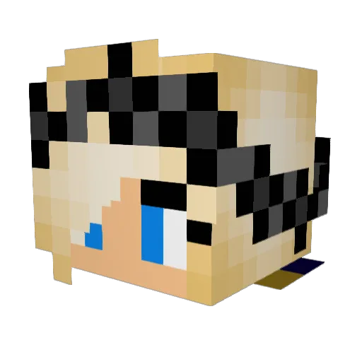 EllieRulz89 Minecraft avatar head, 3D render