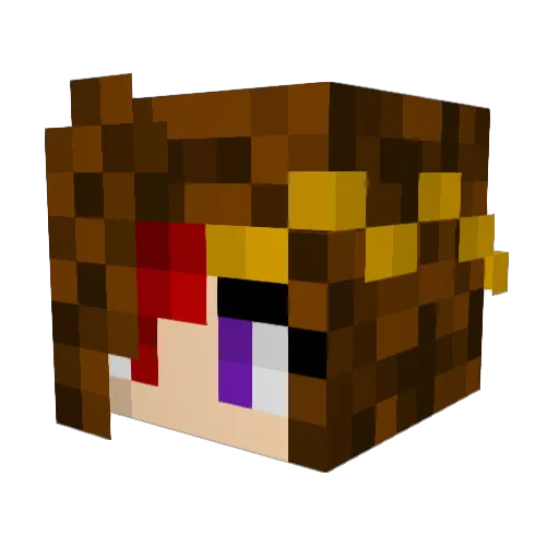 EllieST Minecraft avatar head, 3D render