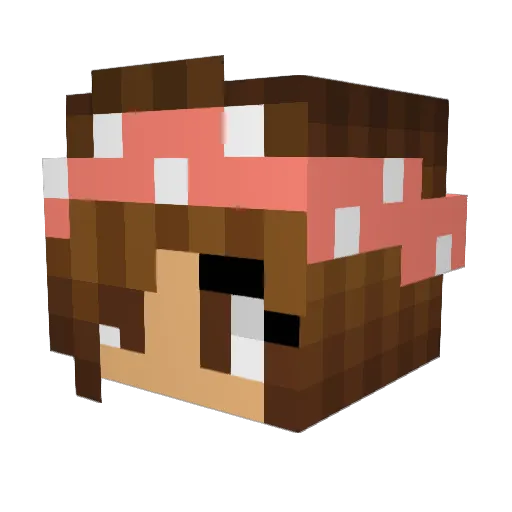 Ellie_Kouneli Minecraft avatar head, 3D render