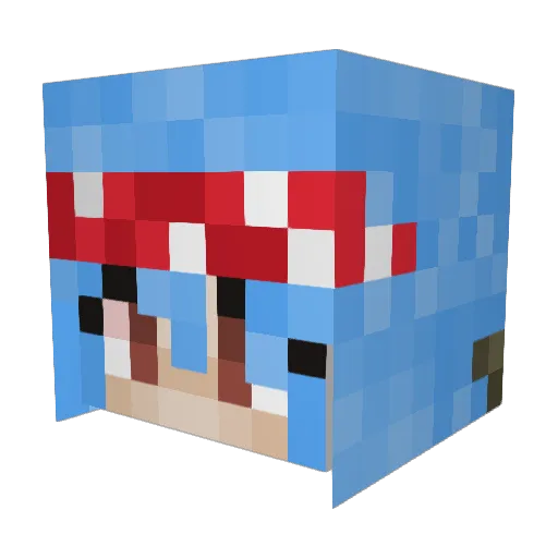 Ellie_Wong Minecraft avatar head, 3D render