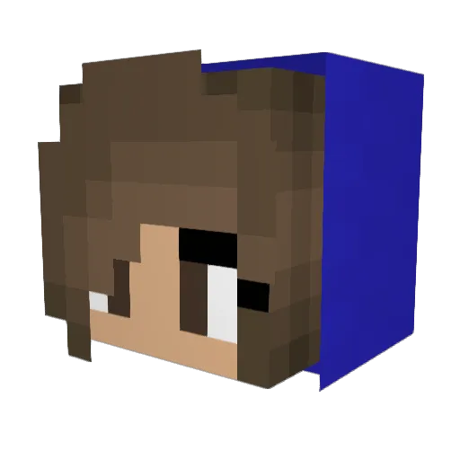 Ellieam_ Minecraft avatar head, 3D render