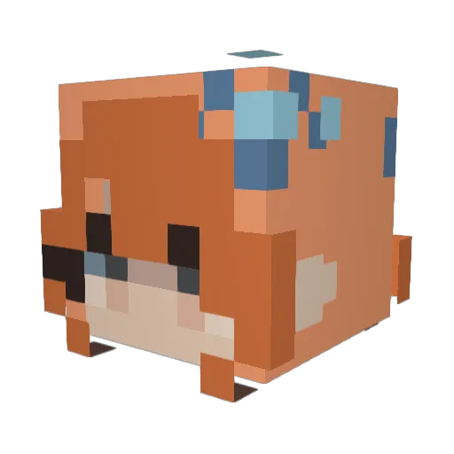 Elliebobalicious Minecraft avatar head, 3D render