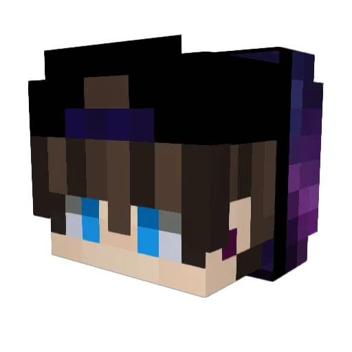 Elliebyu Minecraft avatar head, 3D render