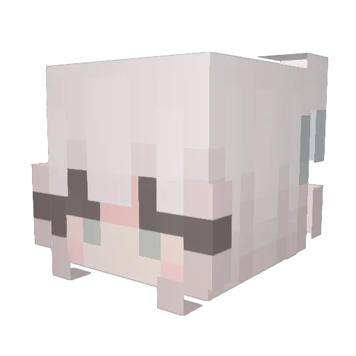 Elliee Minecraft avatar head, 3D render