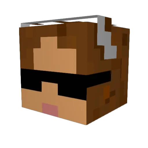 Elliee_Bergmann Minecraft avatar head, 3D render
