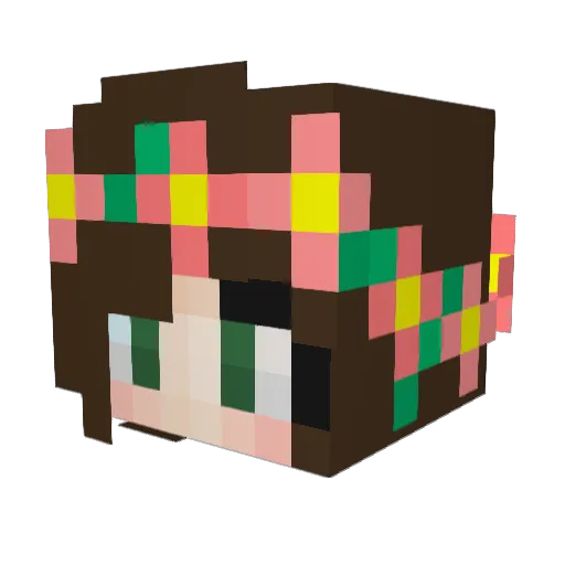 Ellieeey0 Minecraft avatar head, 3D render