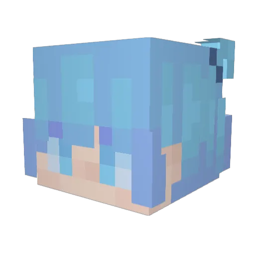 Ellielicious Minecraft avatar head, 3D render