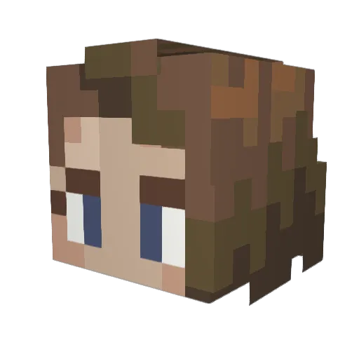 Ellienoire Minecraft avatar head, 3D render