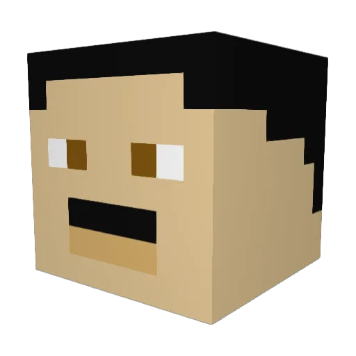 Ellieplayz15 Minecraft avatar head, 3D render