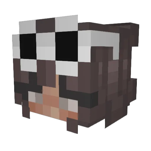 ElliesMC Minecraft avatar head, 3D render